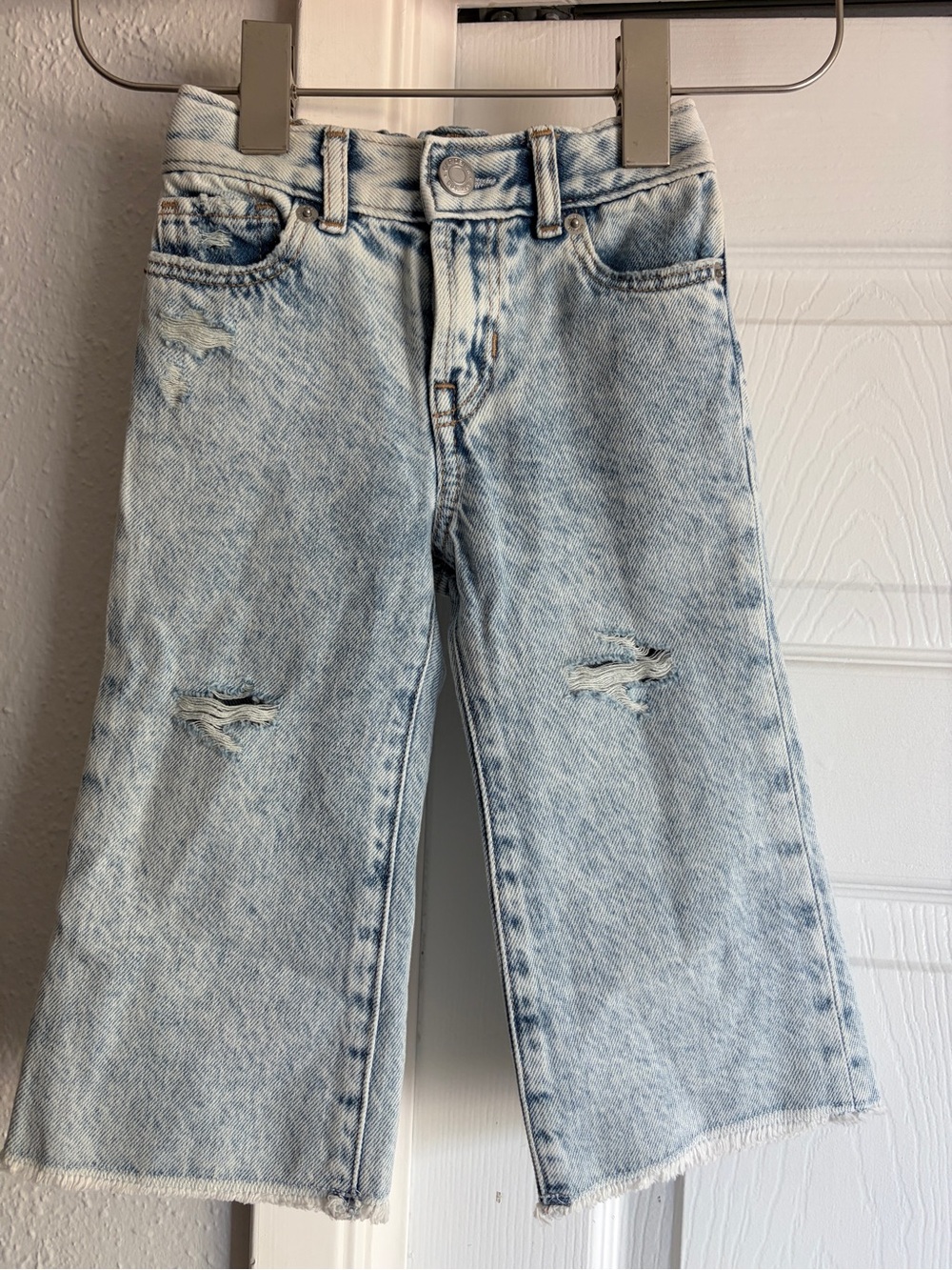 Gap Kids Toddler Stride Wide Leg Jeans Raw Hem